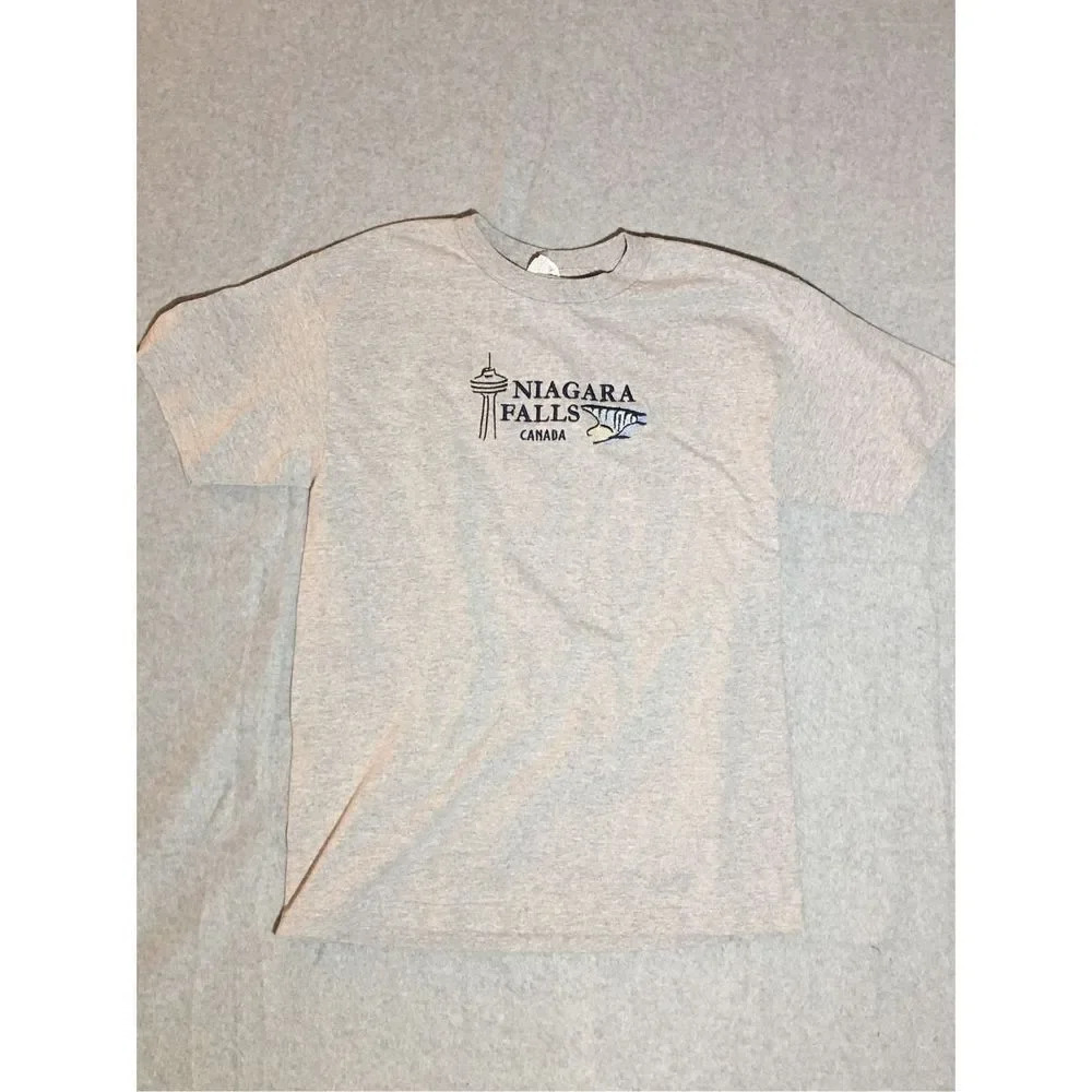 Mens Alstyle Shirt Size Medium Niagara Falls Canada Graphic Tee Embroidered